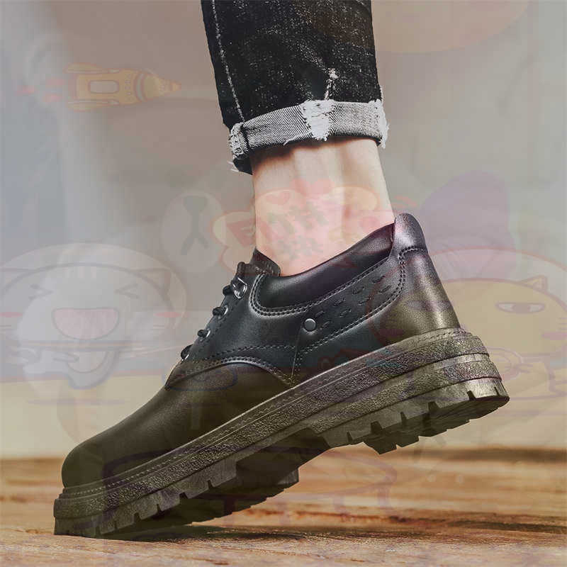 Street Fashion Asian Men - Dark Natural หนังแฟชั่น Trainers เทนนิสรองเท้าผ้าใบผู้ชายรองเท้าแฟชั่นรองเท้าผ้าใบคุณภาพกีฬาราคาต่ําสุขภาพ