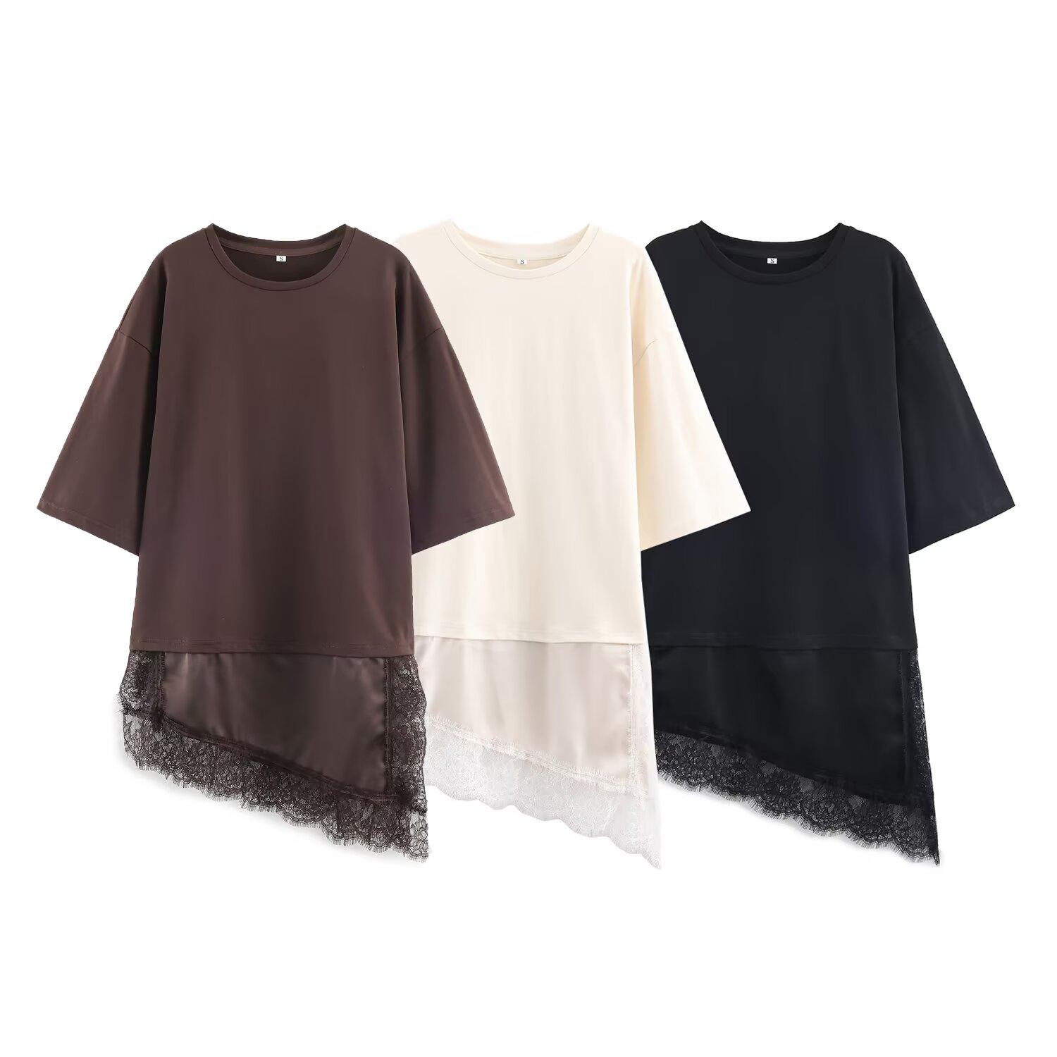 Longline Tee Oversized - เสื้อยืดโอเวอร์ไซส์แขนสั้น คอกลม ทรงยาว รุ่นปี 2026 สำหรับผู้หญิง
