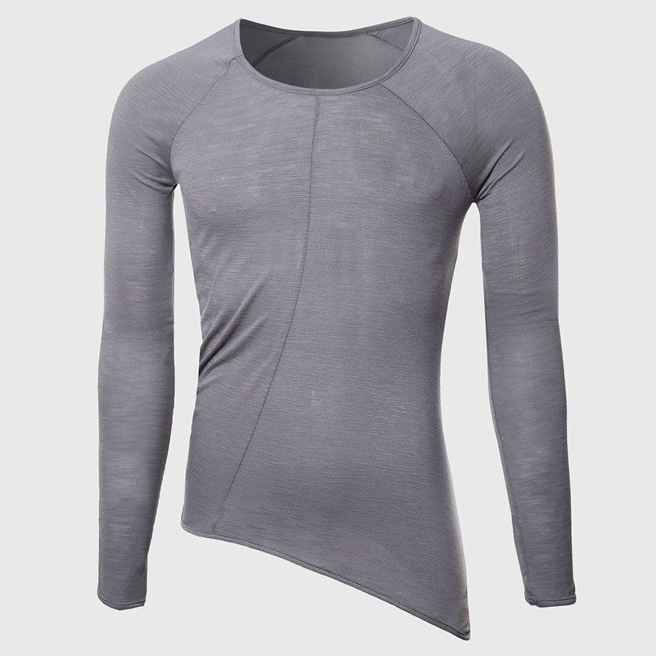 Longline Tee Oversized - ผู้ชาย Cool Longline T เสื้อน่ารักขนาดใหญ่โปร่งใส Tee