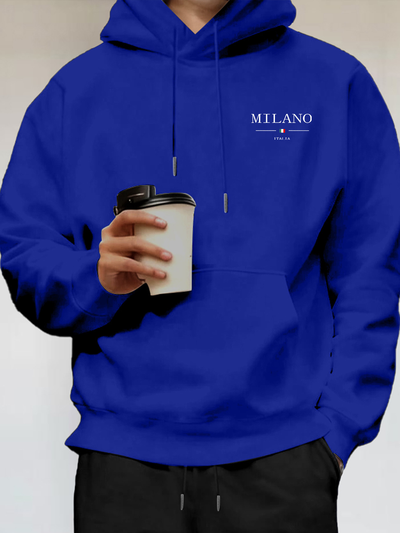 เสื้อฮู้ดดี้ผู้ชายลายพิมพ์ตัวอ - Street Fashion Of Milan บทวิจารณ์และราคา