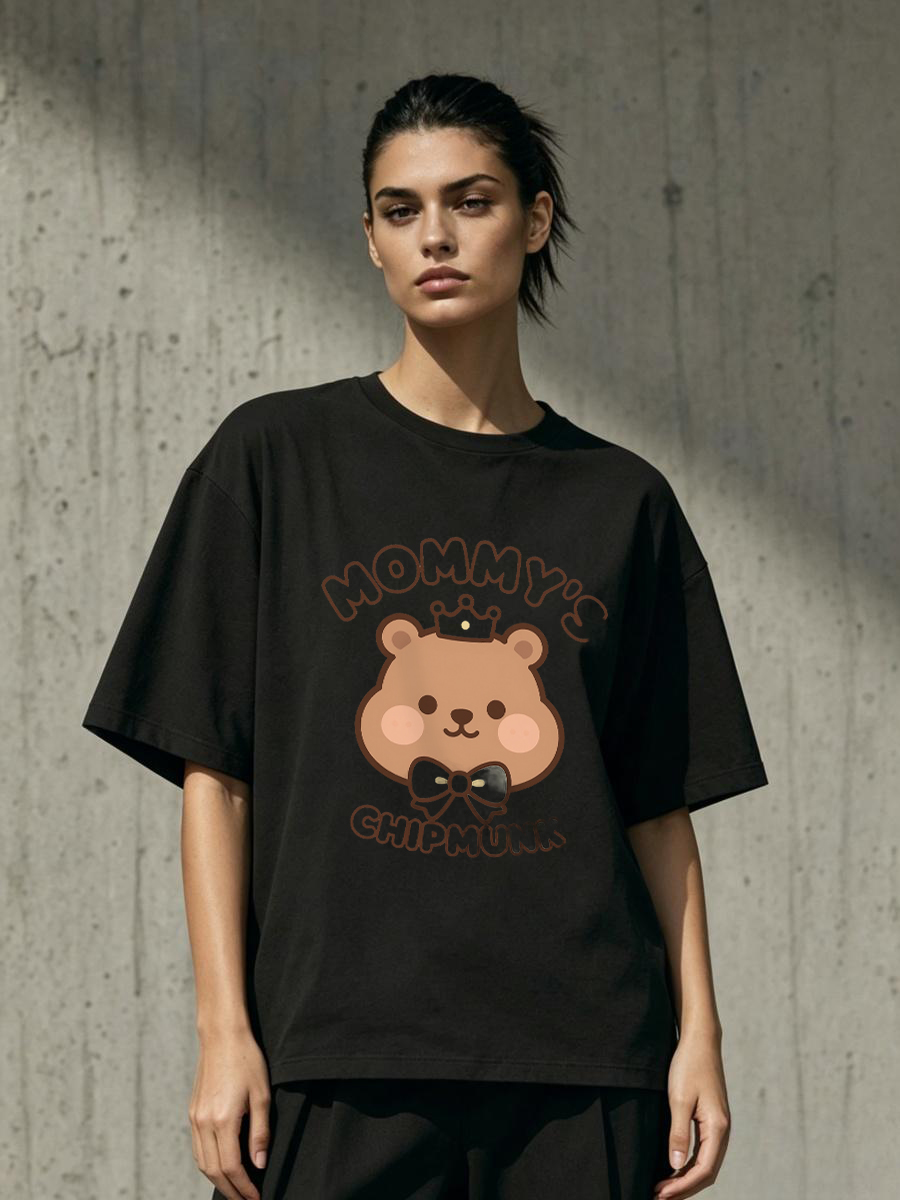 เสื้อยืดผ้าฝ้าย คอกลม สีพื้น เ - Longline Tee Oversized บทวิจารณ์และราคา