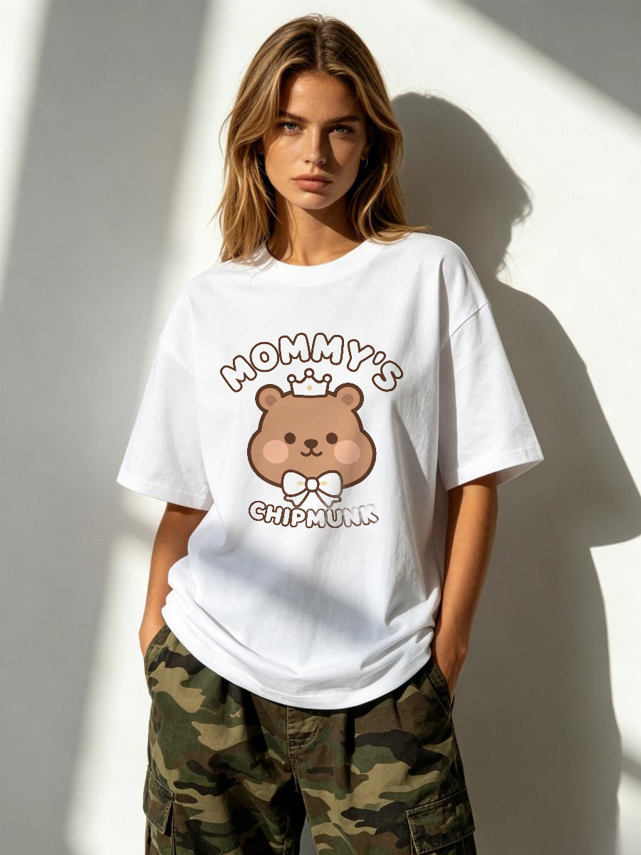 เสื้อยืดผ้าฝ้าย คอกลม สีพื้น เ - Longline Tee Oversized บทวิจารณ์และราคา
