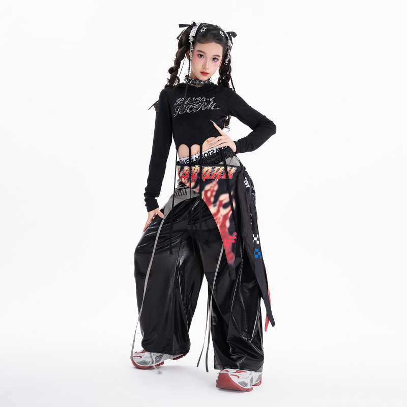 ชุดเต้นฮิปฮอปสำหรับเด็กผู้หญิง - Street Fashion Kpop บทวิจารณ์และราคา