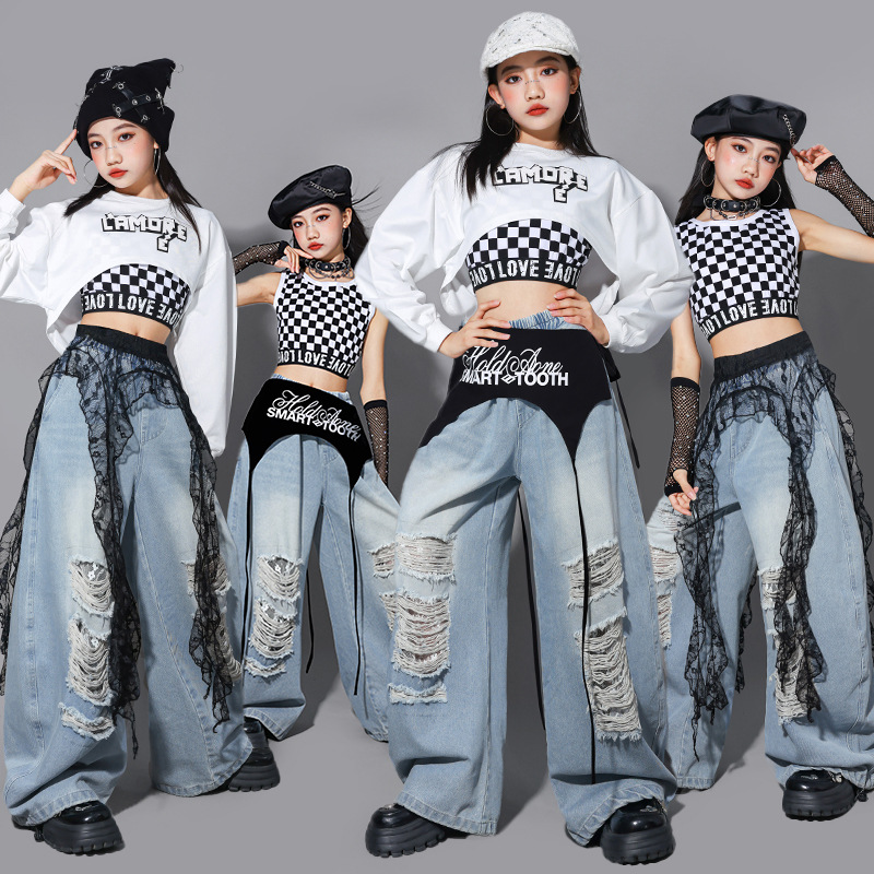 แฟชั่นฮิปฮอปสำหรับเด็กผู้หญิง  - Street Fashion Kpop บทวิจารณ์และราคา