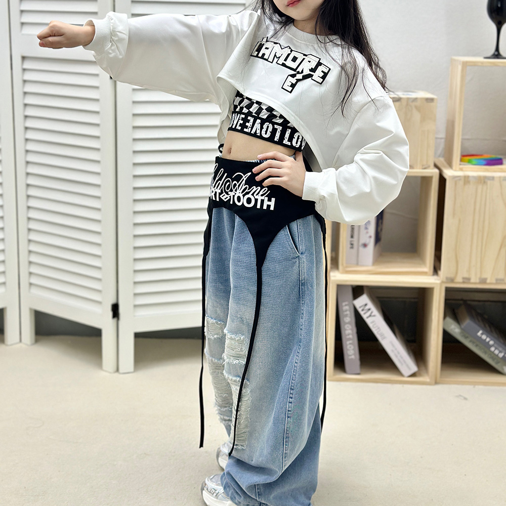 แฟชั่นฮิปฮอปสำหรับเด็กผู้หญิง  - Street Fashion Kpop บทวิจารณ์และราคา