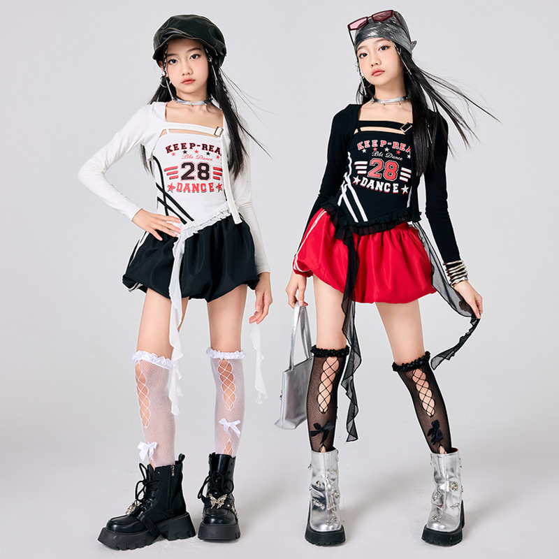 สาวใหม่ K-Pop แจ๊สชุดเวทีสีดํา - Street Fashion Kpop บทวิจารณ์และราคา