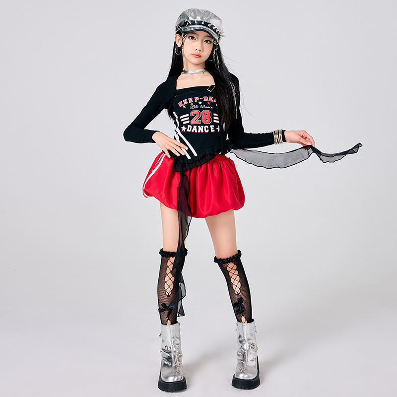 สาวใหม่ K-Pop แจ๊สชุดเวทีสีดํา - Street Fashion Kpop บทวิจารณ์และราคา
