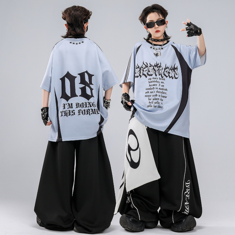 ชุดเสื้อยืดสีแดงฮิปฮอปเคป๊อป ก - Street Fashion Kpop บทวิจารณ์และราคา
