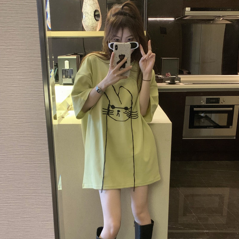 เสื้อยืดแขนสั้นลำลองทรงหลวมพิม - Longline Tee Oversized บทวิจารณ์และราคา
