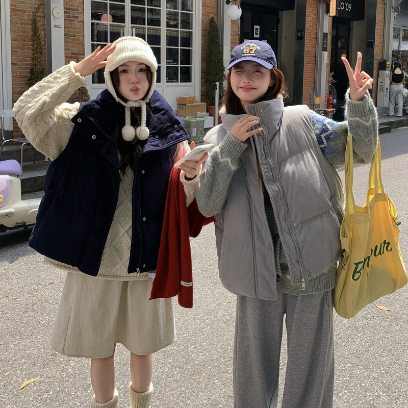เสื้อกั๊กกันหนาวผู้หญิง คอตั้ง - Puffer Vest Padded บทวิจารณ์และราคา