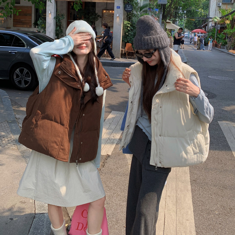 เสื้อกั๊กกันหนาวผู้หญิง คอตั้ง - Puffer Vest Padded บทวิจารณ์และราคา