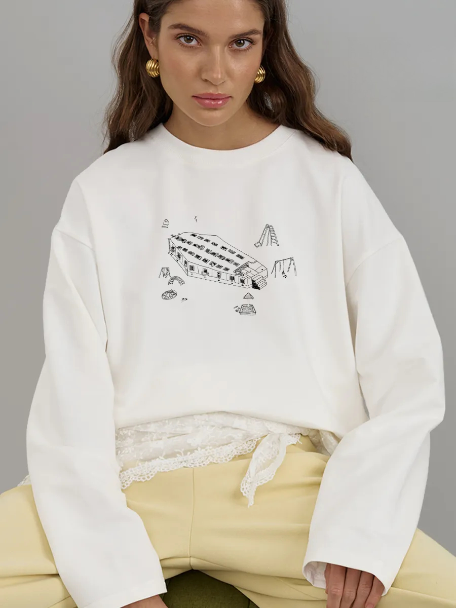 เสื้อยืดผู้หญิงแขนยาวทรงหลวมสไ - Longline Tee Oversized บทวิจารณ์และราคา
