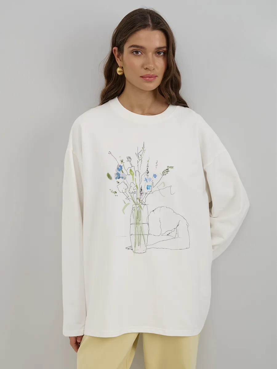 เสื้อยืดแขนยาวผู้หญิงใหม่สำหรั - Longline Tee Oversized บทวิจารณ์และราคา