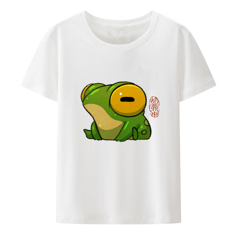 เสื้อยืดลายการ์ตูนกบชิบิสุดน่า - Street Fashion Asian Men บทวิจารณ์และราคา