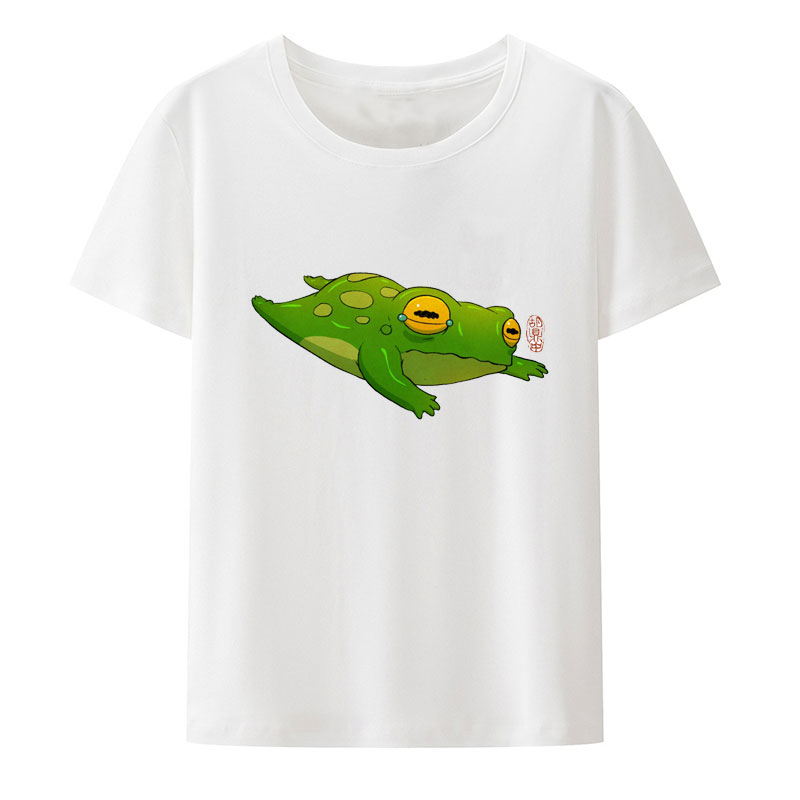 เสื้อยืดลายการ์ตูนกบชิบิสุดน่า - Street Fashion Asian Men บทวิจารณ์และราคา