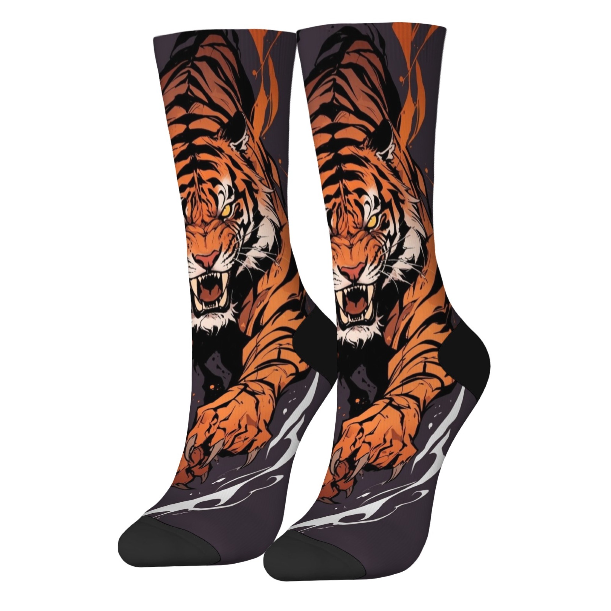 Unisex Fierce Tiger พิมพ์เอเชี - Street Fashion Asian Men บทวิจารณ์และราคา