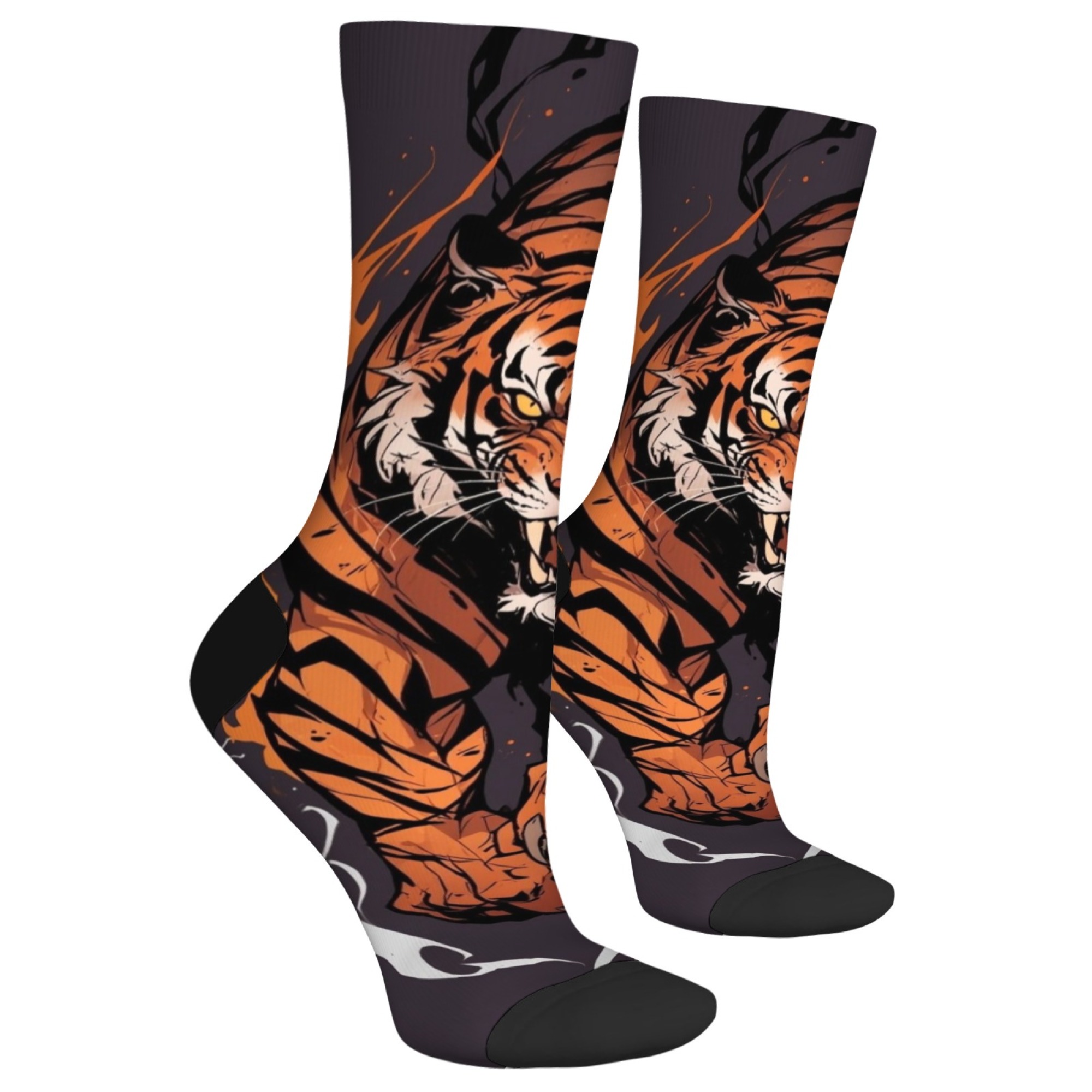 Unisex Fierce Tiger พิมพ์เอเชี - Street Fashion Asian Men บทวิจารณ์และราคา