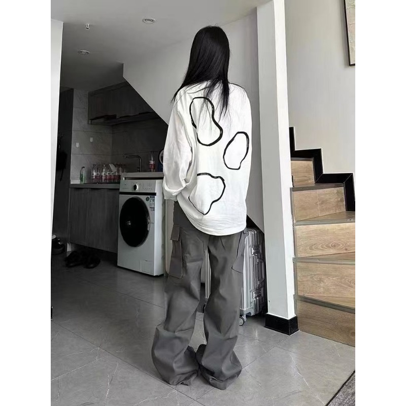 เสื้อสเวตเชิ้ตแขนยาวทรงหลวมพิม - Longline Tee Oversized บทวิจารณ์และราคา