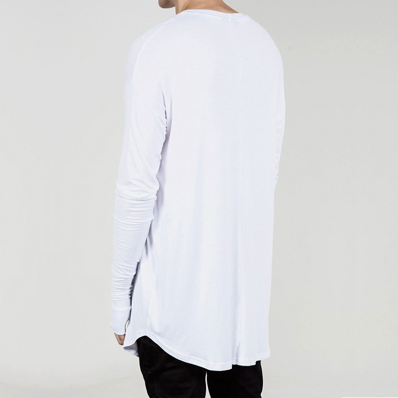 เสื้อยืดแขนยาวผู้ชายแบบมีรูสำห - Longline Tee Oversized บทวิจารณ์และราคา