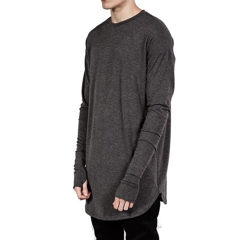 เสื้อยืดแขนยาวผู้ชายแบบมีรูสำห - Longline Tee Oversized บทวิจารณ์และราคา